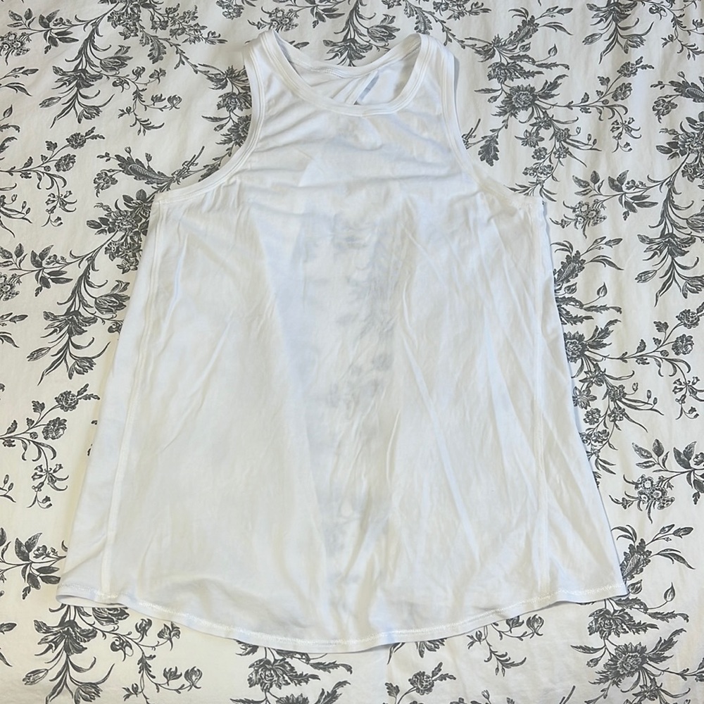 Lululemon open back white tank